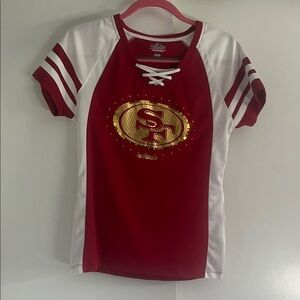 Majestic Red and White Women's Jersey